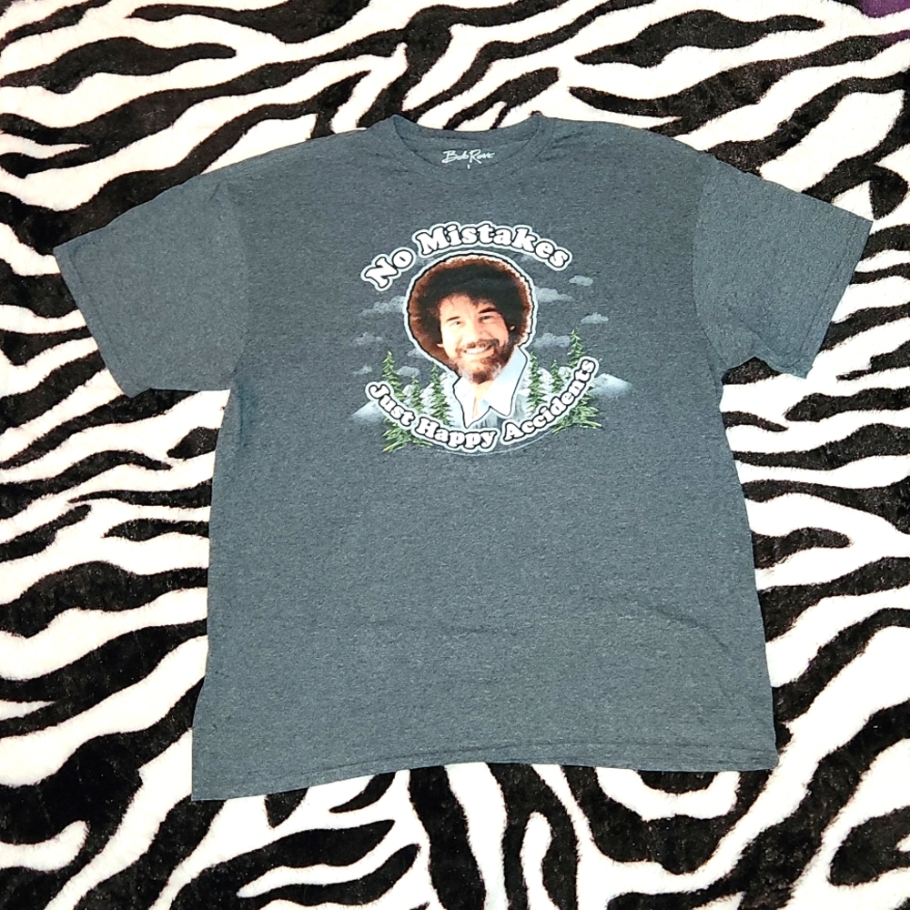 Gray Bob Ross Tee Size Large